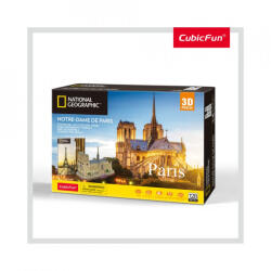 CubicFun Cubic Fun - Puzzle 3D si Brosura-Notre Dame Paris 128 Piese (CUDS0986h)