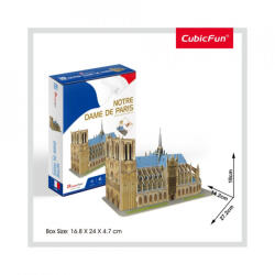 CubicFun Cubic Fun - Puzzle 3D Notre Dame (Nivel Mediu 53 Piese) (CUC242h) - carlatoys