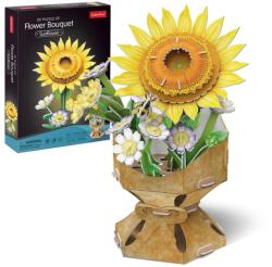 CubicFun - Buchet de flori 3D Floarea Soarelui 102 piese (CUW3303h) - carlatoys