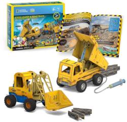 CubicFun - Joc Educativ STEM National Geographic puzzle 3D Mini incarcator si Basculanta (CUDS1132h) - carlatoys