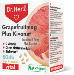 Dr. Herz Vital Capsule vegane cu extract din seminte de grapefruit si bioflavonoide Dr Herz 60 buc (XTE203983)