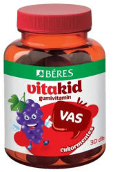 BÉRES Vitamine gumate cu fier pentru copii Beres Vitakid aroma struguri 30 buc (XTE203645)