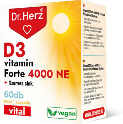 Dr. Herz Vital Capsule Vitamina D3 forte 4000 UI + zinc organic Dr Herz 60 buc (XTE201973)