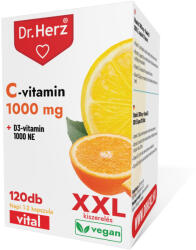 Dr. Herz Vital Capsule vegane Vitamina C 1000 mg cu vitamina D3 1000 UI Dr Herz 120 buc XXL (XTE203779)