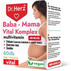 Dr. Herz Vital Capsule vegane Vital Complex fara Iod Bebe-Mama Dr Herz 60 buc (XTE201961)