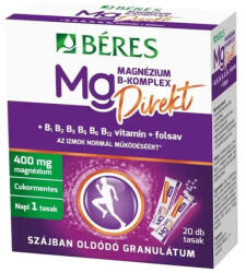 BÉRES Magneziu 400 mg + vitamina B complex + acid folic Beres 20 pliculete (XTE203720)
