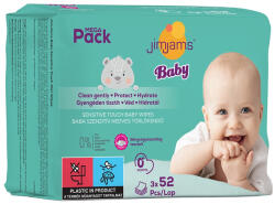 JimJams Servetele umede hidratante cu prebiotice pentru bebelusi Jimjams 156 buc (XTE203390)
