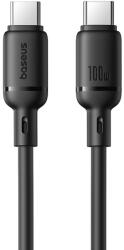 Baseus Cablu USB-C la USB-C Baseus Silky, 100W PD, 1m (P10377704113-00) negru (BAS6932172668815)