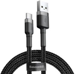 Baseus Cablu USB-A la USB-C Baseus Cafule, 2A, 2m, Negru+Gri (BAS6953156278233)