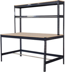 Strend Pro Munkapad, Strend Pro Racks PWB60, fekete, 183 x 90 x 183 cm, polccal, 350 kg teherbírás, könnyen összeszerelhető (TC2212759)