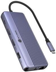 RaidSonic Icy Box Travel Dock 12-in-1, 3x Videoausgabe (2x HDMI + 1x VGA) (IB-DK4062-CPD)