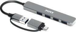 Port Connect Hub USB PORT CONNECT Slim Combo, 4 porturi USB 3.0, USB-A, USB-C (900161)