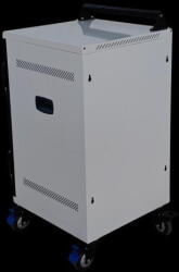 Power Technologies Incarcator Power Technologies PT-VERT-15 Secure Vertical Basic Charging Cart, 15 dispozitive, USB-C, max. 17 inch, Alb (VRT-B15L-E-H65C)