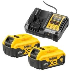 DEWALT DCB1104P2-QW DCB1104 töltőkészlet + 2 db DCB184 akkumulátor 18 V 5 Ah