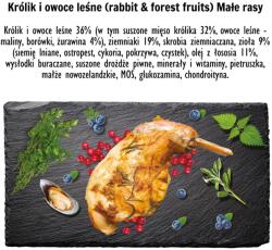 Paka Zwierzaka Nyúl erdei gyümölcsökkel S - száraz kutyaeledel - 9kg