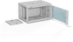 ALANTEC Fali szekrény 19" 6U 600x450, szürke színű