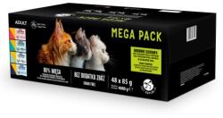 Pet Republic Mega Pack lazac, csirke, tonhal, tőkehal, pisztráng - nedves macskaeledel - 48x85g