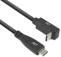 ACT Кабел USB-C - USB-C, 10Gbps, 60W, 0.5 м, конектори - 1x прав и 1x на 90° up/down angled (EWENT-ACT-CAB-AC7470) - megamag