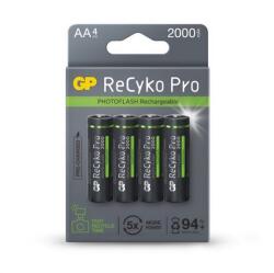 GP Batteries recyko+ pro fast flash elem (aa, 1.2v, 2000mah ni-mh, újratölthető) 4db/csomag (B2420)