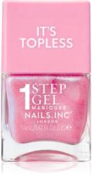Nails Inc. Nails Inc. It’s Topless géles körömlakk a hosszan tartó hatásért árnyalat Danielle Magenta Shimmer 14 ml