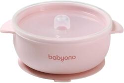 Babyono Силиконова купа с вендуза и капак Babyono - Розова (5901435417713)