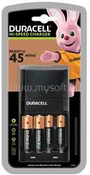 DURACELL akkutöltő LED jelzés, 4xAA/AAA elem kompatibilis + 2db 750mAh AAA elem + 2db 1300mAh AA elem, FEKETE (CEF27) (CEF27)