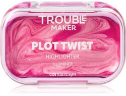 Trouble Maker Plot Twist Cream Highlight krémes highlighter stift árnyalat Spiralling Pink 2.5 g