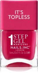 Nails Inc. Nails Inc. It’s Topless géles körömlakk a hosszan tartó hatásért árnyalat Gracie Guava Red 14 ml