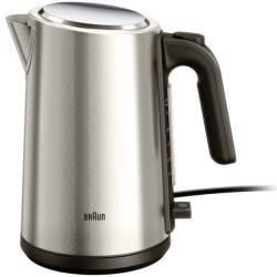 Braun PurShine WK5200BK vízforraló, 2200 W, 1, 7 l űrtartalom, rozsdamentes acél, EasyPour rendszer, Ezüst/Fekete (WK5200BK)
