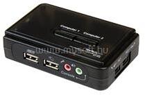 StarTech 2 Port Black USB KVM Switch Kit with Audio and Cables (SV211KUSB) (SV211KUSB)