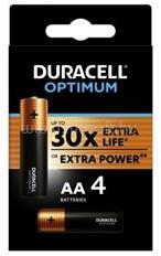 Duracell OPTIMUM tartós elem AA, alkáli, 4db/csomag (MN1500) (MN1500)