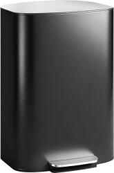 HomCom Coș de gunoi bucătărie 50 L coș cu pedală cu funcție menținere deschisă, capac Soft-Close, pedală, negru | Aosom Romania (851-061V01BK) Cos de gunoi