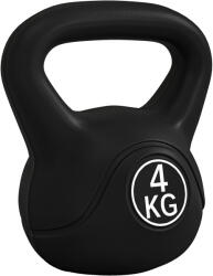 HOMCOM Kettlebell de 4kg pentru Sport și Fitness cu Bază Plată și Mâner, Greutate Kettlebell, 18x12x20 cm, Negru | Aosom Romania (A91-076V04BK)