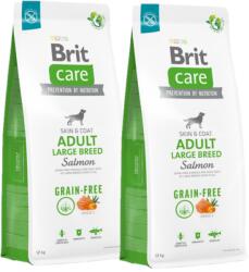 Brit CARE Беззърнена храна за възрастни кучета от големи породи със сьомга 2x12кг