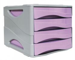 Arda Dulap din plastic, 4 sertare, mod. 15, culoare lila pastel, Keep Colour, Arda 15P4PPASVI
