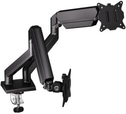 ENDORFY Atlas GS Dupla monitortartó fekete gázrugóval 32" 20kg EY8F009 (EY8F009)