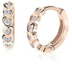 Cutie Jewellery Cercei rotunzi pentru copii din aur roz C3339-80-X-4 alb