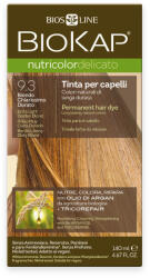BioKap Nutricolor Delicato, culoare de păr, 9.3 blond auriu foarte deschis, 140 ml