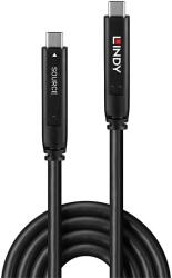 Lindy Активен кабел USB-C 3.2 Gen2, C - C, DisplayPort DP 1.4 Хибриден кабел, видеоподдръжка 4K30Hz, M/M, 10 м, черен 43333 (43333)