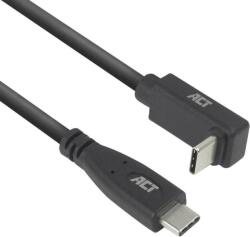 ACT Кабел USB-C - USB-C, 10Gbps, 60W, 1 м, конектори - 1 x прав и 1 x на 90° up/down angled (EWENT-ACT-CAB-AC7471) - cybertrade