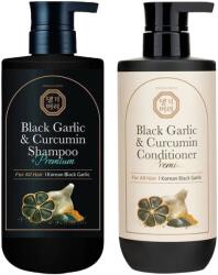 Doori Set - Șampon și balsam cu usturoi negru și curcumină, 2 x 500 ml