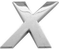  Autódísz 3D Letter X 26 MM króm