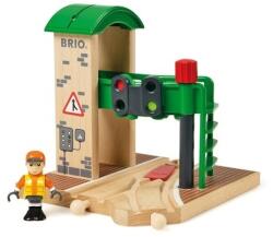 BRIO World, Crossover cu semnal, jucarie din lemn Trenulet