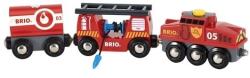 BRIO World, Tren de pompieri, jucarie din lemn Trenulet