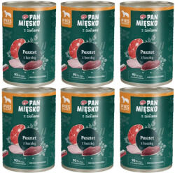 Pan Mięsko PAN MIĘSKO gyógynövényes kacsás pástétom - nedves kutyaeledel 6x400 g