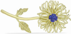  Arannyal Bevont Ezüst Bross Lila Drusy-val, Y63913