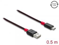 Delock Cablu EASY-USB 2.0-A la USB Type C T-T 0.5m Negru, Delock 81541 (81541)