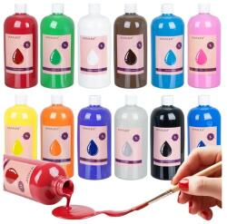Maaleo tempera festék készlet 12 szín, 1 l (12×1000 ml), lemosható (00026345)