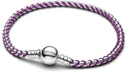 Pandora Lila zsinóros karkötő box lánccal (593816C03-20)