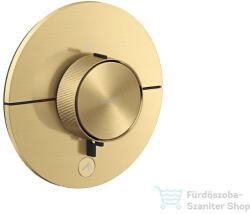 Hansgrohe AXOR SHOWERSELECT ID Round Highflow, 1 fogyasztó+1 funkciós falsík alatti termosztátos csaptelep, szálcsiszolt arany hatású 36776250 (36776250)